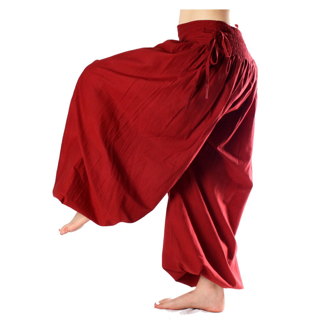 PANTALONES BOMBACHOS ALGODÓN  VINO