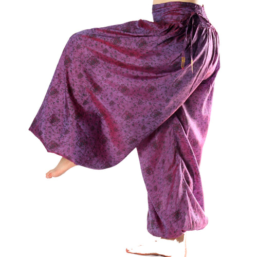 BOMBACHO PANTALÓN AMPLIO SARI SEDA TORNASOL VINTAGE S5