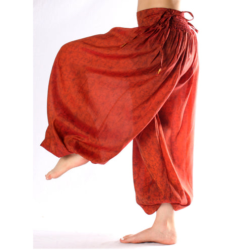 BOMBACHO PANTALÓN AMPLIO SARI SEDA TORNASOL VINTAGE S4