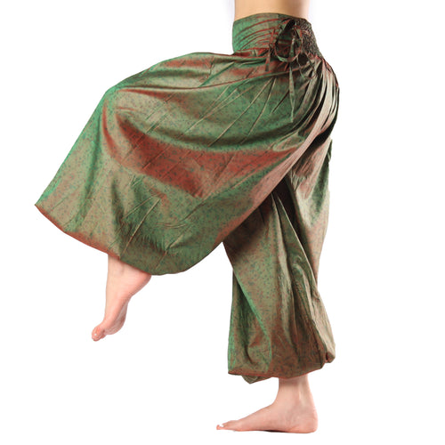 BOMBACHO PANTALÓN AMPLIO SARI SEDA TORNASOL VINTAGE F3