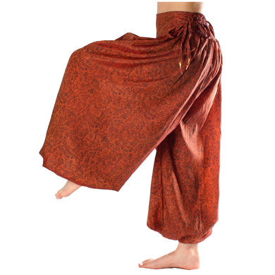 BOMBACHO PANTALÓN AMPLIO SARI SEDA TORNASOL VINTAGE O4