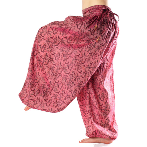 BOMBACHO PANTALÓN AMPLIO SARI SEDA TORNASOL VINTAGE O5