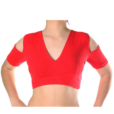 CHOLI HOYO EN HOMBRO ROJO