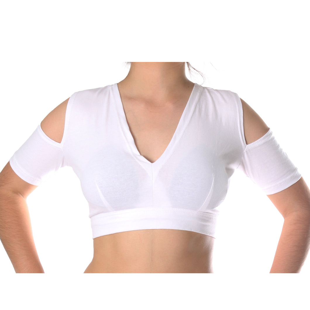 CHOLI HOYO EN HOMBRO BLANCO