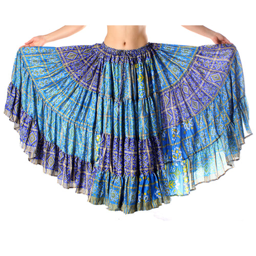 FALDA 25YD TIPO BANDHANI/CHUNRI SARI VINTAGE  O1