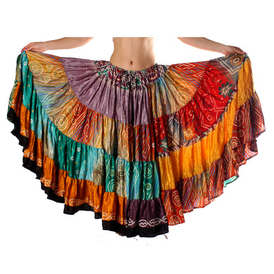 FALDA 25YD TIPO BANDHANI/CHUNRI SARI VINTAGE  PREMIUM ChO5- (96 cm)