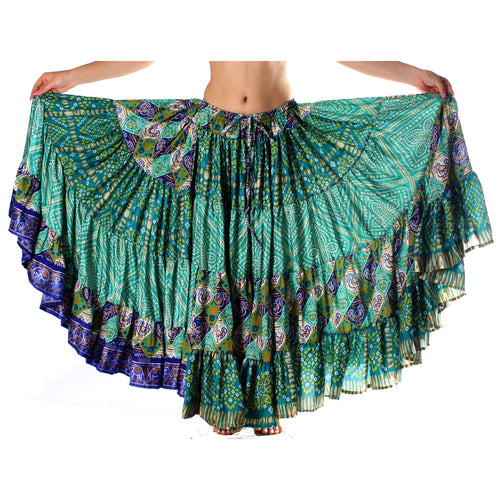 FALDA 25YD TIPO BANDHANI/CHUNRI SARI VINTAGE  CH3