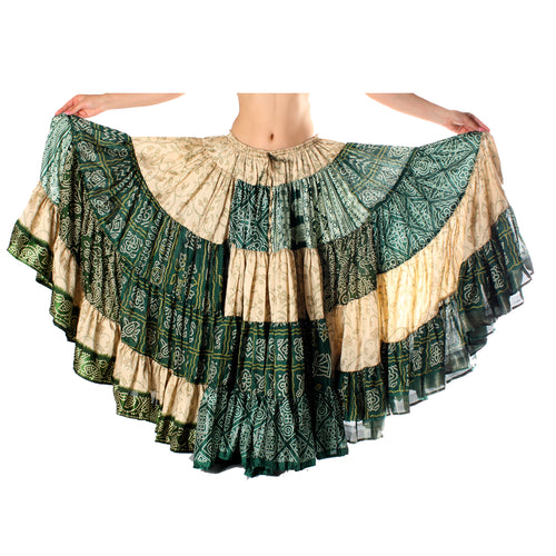 FALDA 25YD TIPO BANDHANI/CHUNRI SARI VINTAGE  CHs1