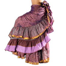 Cargar imagen en el visor de la galería, FALDA SARI 25YD SARI SEDA TORNASOL F07 (105 cm)