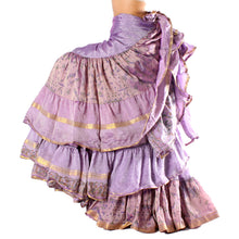 Cargar imagen en el visor de la galería, FALDA SARI 25YD SARI SEDA TORNASOL F10 (103 cm)