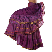 Cargar imagen en el visor de la galería, FALDA SARI 25YD SARI SEDA TORNASOL FSF11-(100cm)-Edición Premium