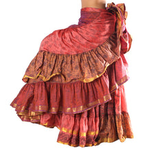 Cargar imagen en el visor de la galería, FALDA SARI 25YD SARI SEDA TORNASOL F16 (100 cm)