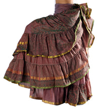 Cargar imagen en el visor de la galería, FALDA SARI 25YD SARI SEDA TORNASOL FSF17 (100 cm)