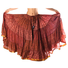 Cargar imagen en el visor de la galería, FALDA SARI 25YD SARI SEDA TORNASOL F18 (110 cm)