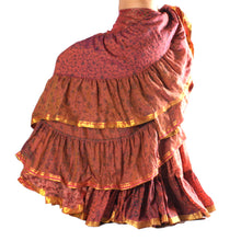 Cargar imagen en el visor de la galería, FALDA SARI 25YD SARI SEDA TORNASOL F18 (110 cm)