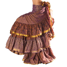 Cargar imagen en el visor de la galería, FALDA SARI 25YD SARI SEDA TORNASOL F19 (104 cm)