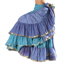 Cargar imagen en el visor de la galería, FALDA SARI 25YD SARI SEDA TORNASOL F21 (110 cm)