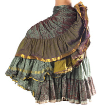 Cargar imagen en el visor de la galería, FALDA SARI 25YD SARI SEDA TORNASOL F24 (100 cm)