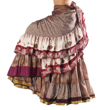 Cargar imagen en el visor de la galería, FALDA 25YD DE SARI VINTAGE  NÓMADA F11 (105cm)