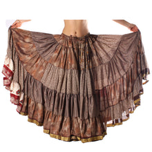 Cargar imagen en el visor de la galería, FALDA 25YD DE SARI VINTAGE  NÓMADA F11 (105cm)