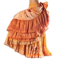 Cargar imagen en el visor de la galería, FALDA 25YD DE SARI VINTAGE  NÓMADA F4 (104cm)