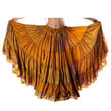 Cargar imagen en el visor de la galería, FALDA 25YD DE SARI VINTAGE  NÓMADA F7 (108cm)