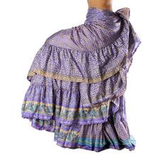 Cargar imagen en el visor de la galería, FALDA 25YD DE SARI VINTAGE  NÓMADA F9 (108cm)
