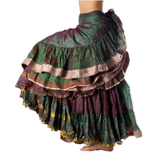 Cargar imagen en el visor de la galería, FALDA SARI 25YD SARI SEDA TORNASOL O1