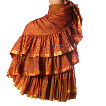 Cargar imagen en el visor de la galería, FALDA SARI 25YD SARI SEDA TORNASOL O6 (109 cm)