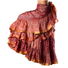 Cargar imagen en el visor de la galería, FALDA SARI 25YD SARI SEDA TORNASOL FSO9 (100 cm)