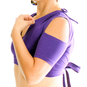 CHOLI HOYO EN HOMBRO MORADO