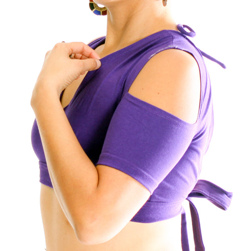 CHOLI HOYO EN HOMBRO MORADO