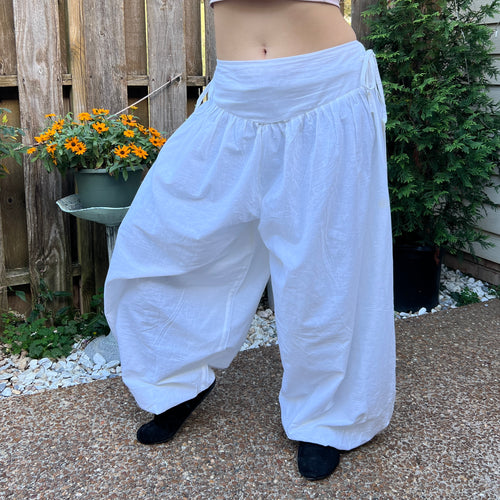PANTALONES BOMBACHOS ALGODÓN  BLANCO