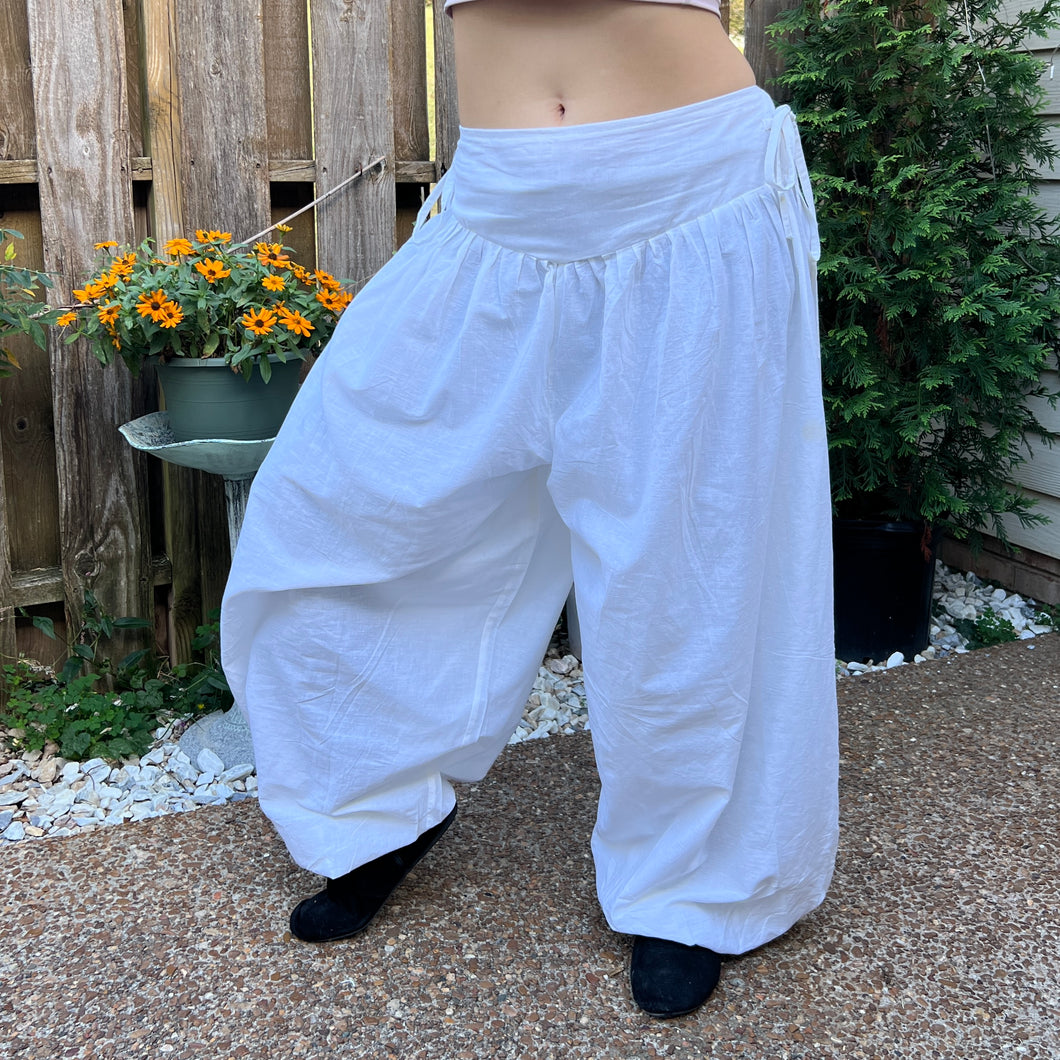 PANTALONES BOMBACHOS ALGODÓN  BLANCO