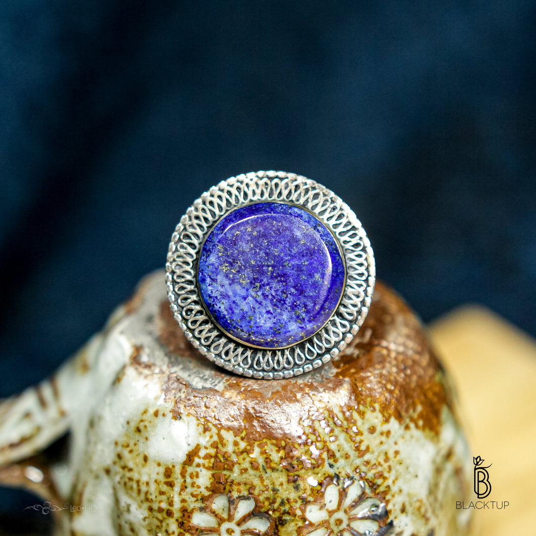 ANILLO KUCHI PIEDRA LAPISLÁZULI AJUSTABLE