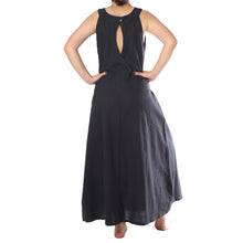 Cargar imagen en el visor de la galería, VESTIDO DE ALGODÓN  (NEGRO)
