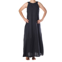 Cargar imagen en el visor de la galería, VESTIDO DE ALGODÓN  (NEGRO)
