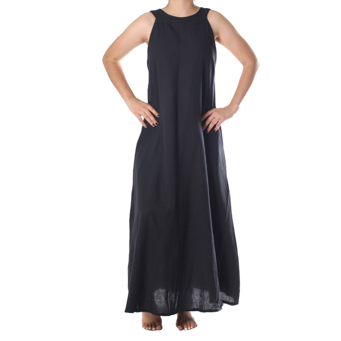 VESTIDO DE ALGODÓN  (NEGRO)