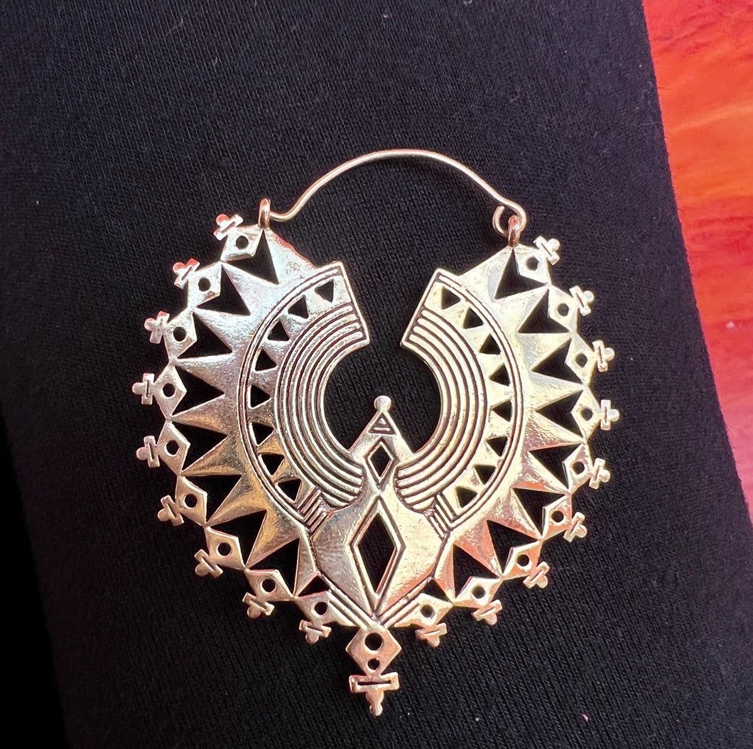 ARETES ANCESTRAL DORADOS (BRASS)