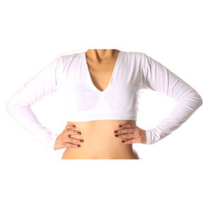 CHOLI MANGA LARGA BLANCO